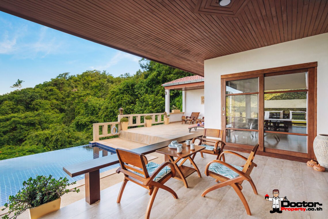 4 Bed Pool Villa with Sea View – Taling Ngam, Koh Samui – For Sale